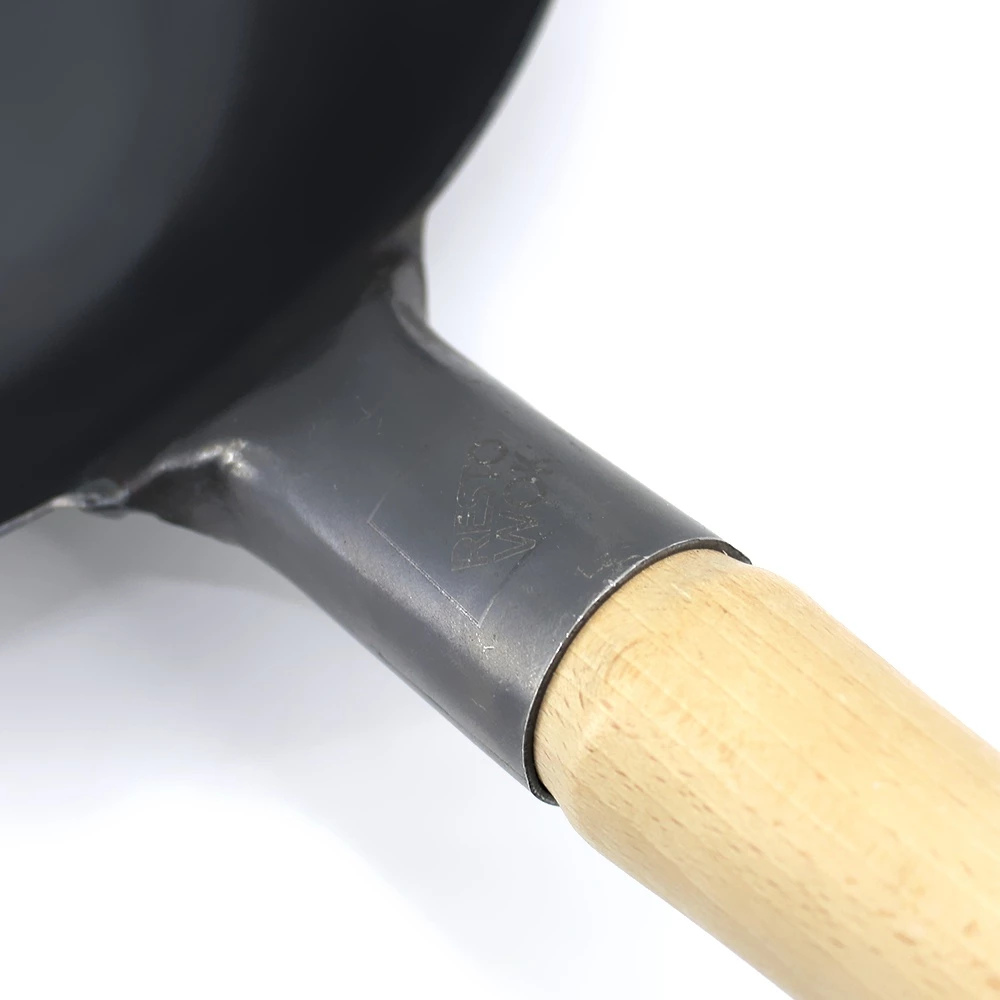 Wajan Baja Pre Seasoned / Kuali / Wajan Black Steel / Flat Bottom Single Handle Wok 30 cm RESTOWOK (2291100) (F0) - Image 4