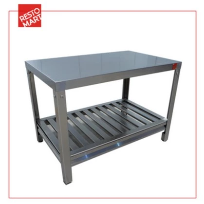 Meja Stainless Serbaguna / Table Stainless / Table W/O SB 8-50 RESTOMART Stainless Steel (0345108) (F0)