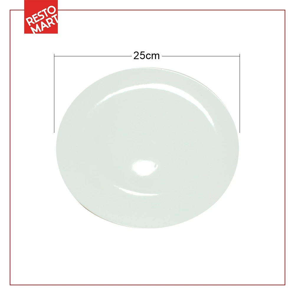 Piring Makan Keramik / Coupe Flat Plate 22 cm RESTOMART Keramik (2071052) (F0) - Image 2