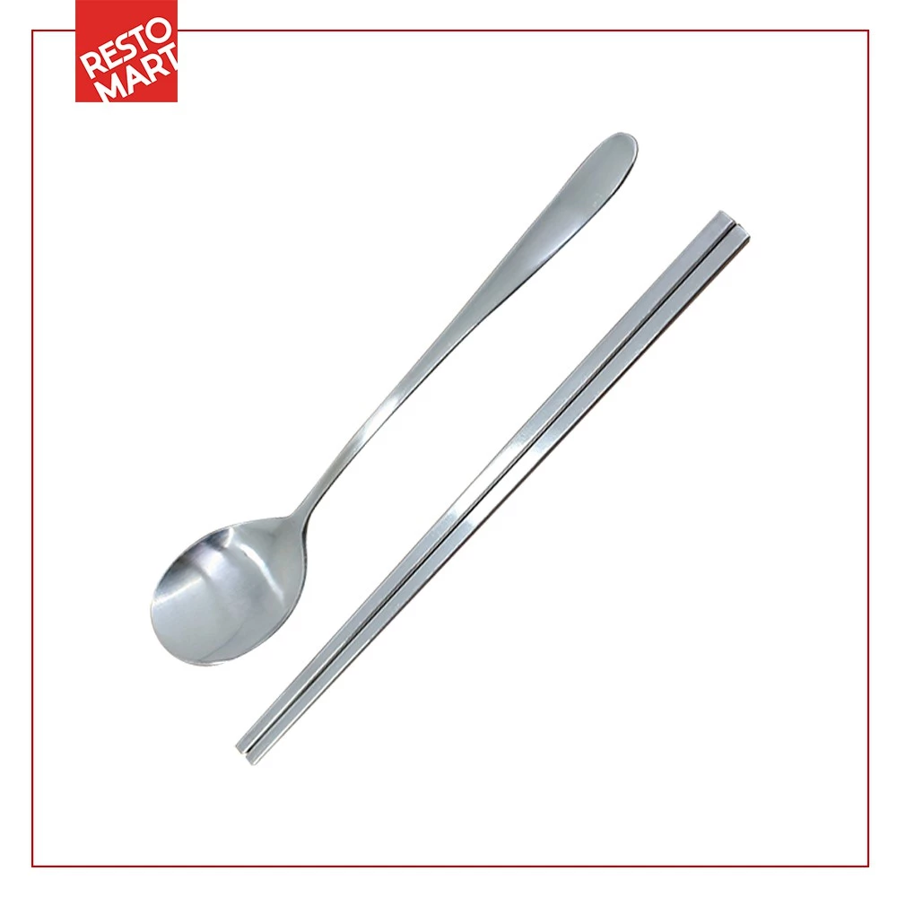 Sumpit Dan Sendok Korea RESTOMART Stainless (1516180) (F0)