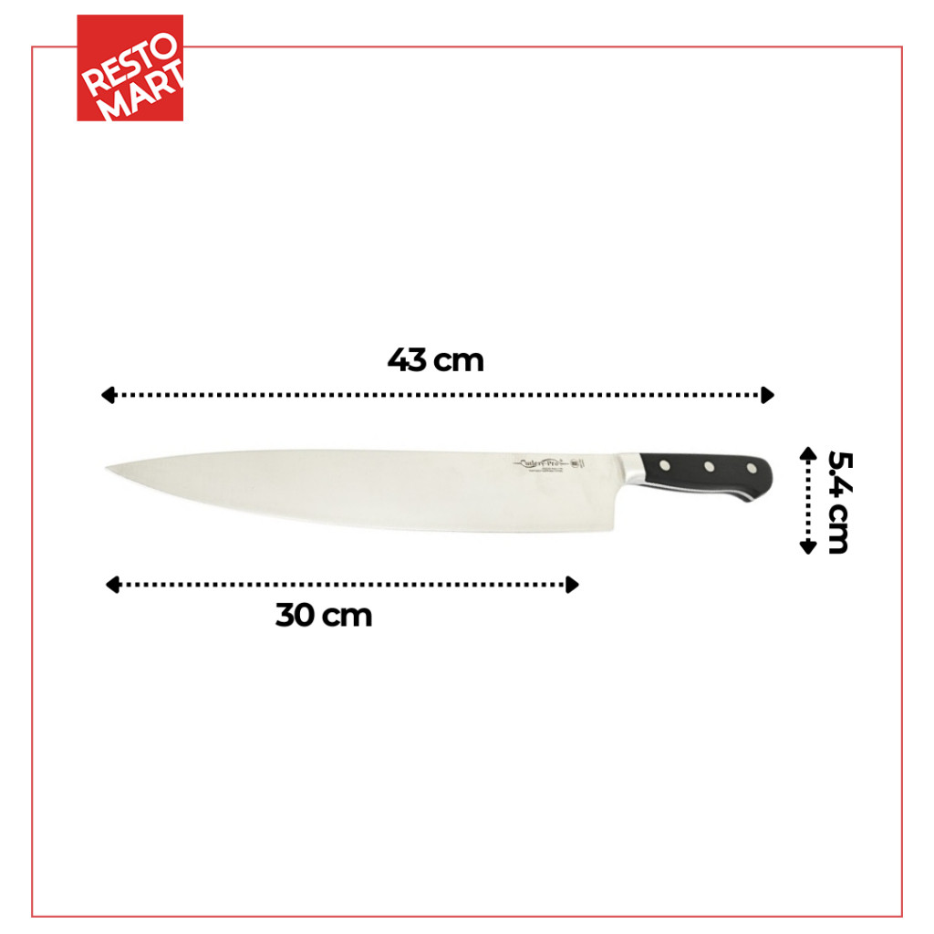 Forged Cooks Knife 12" / Pisau Tempa 30.5 cm CUTLERY PRO FR 9801 300 BK301 HR CP (1511731) (F0) - Image 2