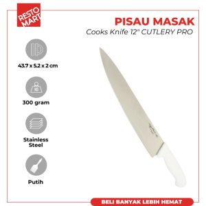 Cooks Knife 12"/ Pisau Masak 30.5 cm CUTLERY PRO KB 2201 300 WH101 (1511742) (F4)
