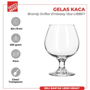Brandy Snifter Embassy 12oz LIBBEY Kaca (2063008) (F10)