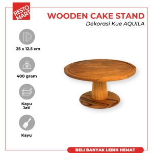 Wooden Cake Stand / Dekorasi Kue AQUILA by UNDHAGI Jati (0888158) (F5)