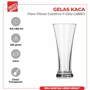 Gelas Flare Pilsner Catalina 11.5 oz / Gelas Kaca 340 ml LIBBEY Kaca (2063059) (F2)