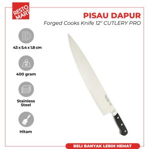 Forged Cooks Knife 12" / Pisau Tempa 30.5 cm CUTLERY PRO FR 9801 300 BK301 HR CP (1511731) (F0)