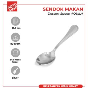 Sendok Makan / Sendok Stainless / Dessert Spoon 3 pcs AQUILA Stainless 304 (2111103) (F0)