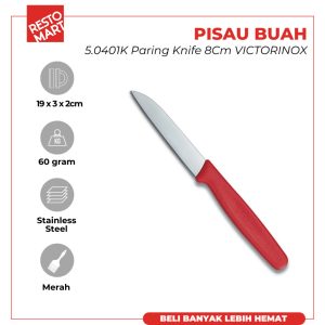Pisau Ukir / Paring Knife 8 cm 5.0401K VICTORINOX Stainless Steel (1516205) (F0)