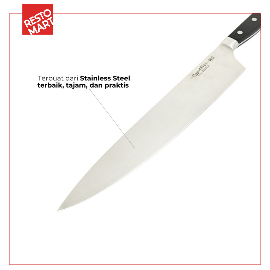 Forged Cooks Knife 12" / Pisau Tempa 30.5 cm CUTLERY PRO FR 9801 300 BK301 HR CP (1511731) (F0) - Image 3