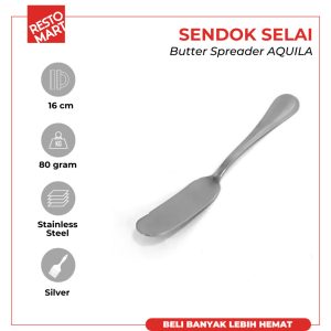 Pisau Selai / Pisau Mentega / Sendok Selai / Sendok Mentega / Butter Spreader 3 pcs AQUILA Stainless 304 (2111113) (F0)