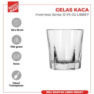 Gelas Cocktail / Gelas Espresso / Gelas Jus 362 ml /Inverness Series 12.25 oz LIBBEY Kaca (2063053) (F7)