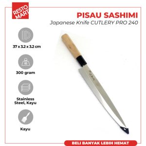 Sashimi Knife 10" / Pisau Sashimi 25.4 cm / Japanese Knife CUTLERY PRO JP 1190 240 (1511698) (F7)