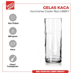 Glass Hurricanes Cooler / Gelas Hurricanes Cooler 16 oz LIBBEY Kaca (2063132) (F2)