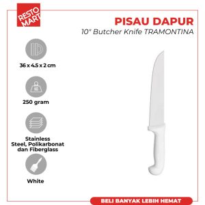 Pisau Daging / Pisau Dapur 25.4 cm / Butcher Knife 10" Professional TRAMONTINA Stainless Steel (1511558) (F8)