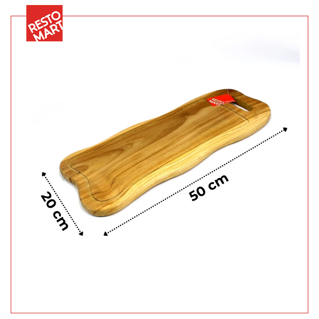 Talenan Kayu Jati / Wooden Wave Board Large RESTOMART Kayu Jati (0888079) (F0) - Image 2
