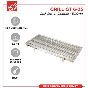 Grill Gutter ECONA GRILL GT 6 25 (A) Stainless Steel (0169341)(F5)