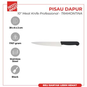 Pisau Daging 10" / Pisau Dapur 25.4 cm / Meat Knife Proffesional TRAMONTINA (1511599) (F9)