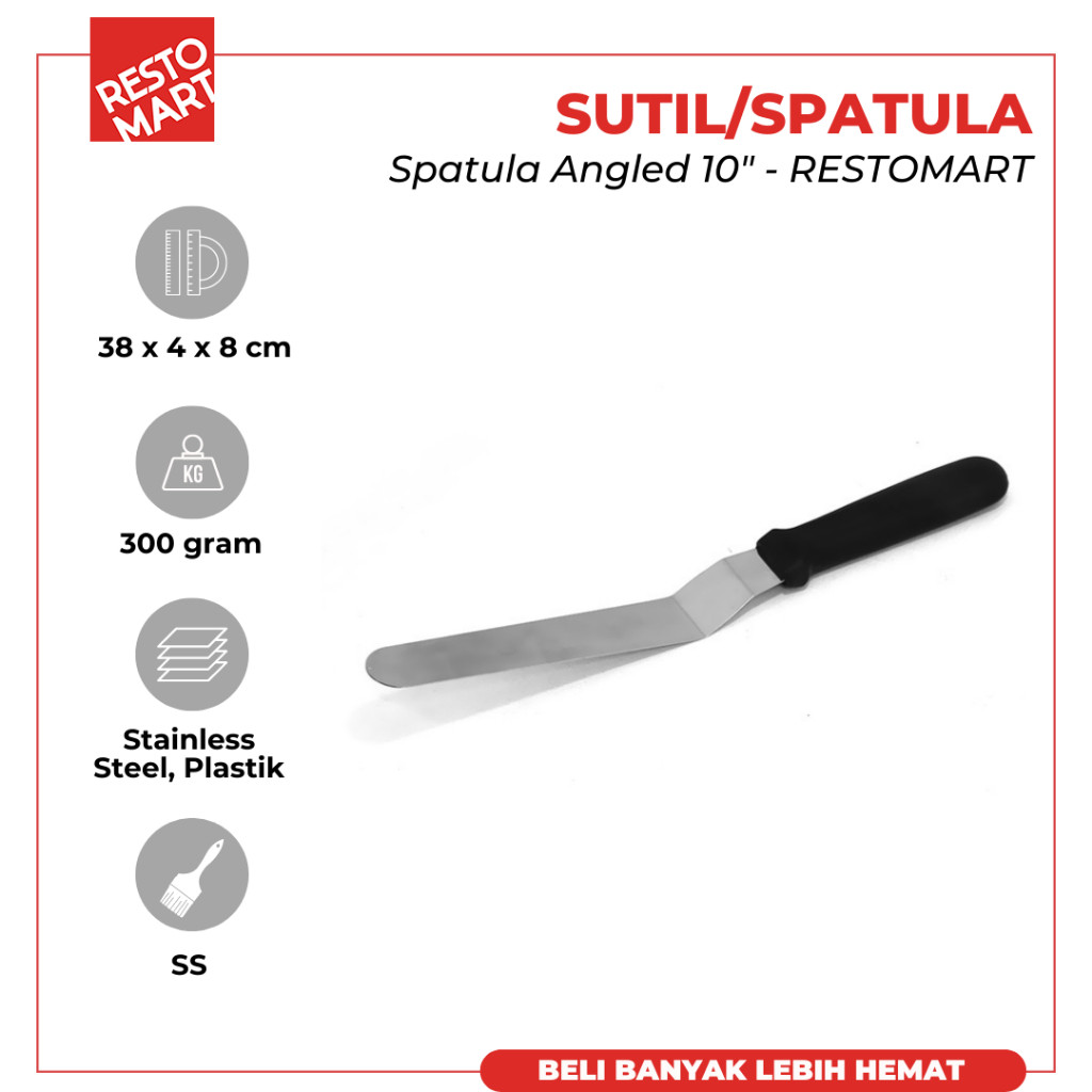 Sutil 25.4 cm / Spatula Angled 10" RESTOMART Stainless Steel (0611097) (F5)