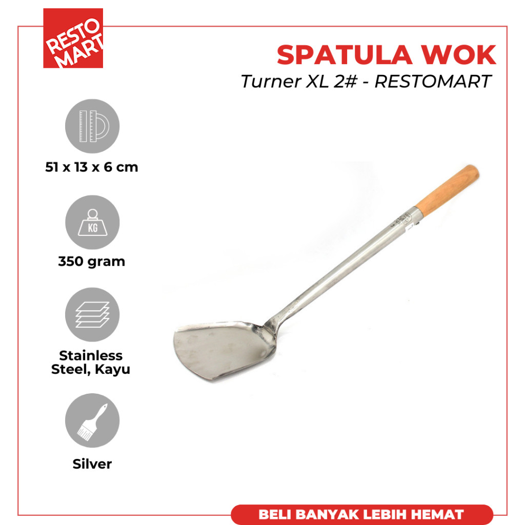 Sutil / Spatula Wok 51 cm / Turner XL 2# Stainless (2218051) (F12)