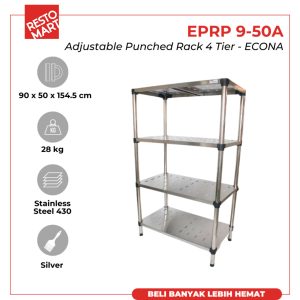 Adjustable Punched Rack ECONA EPRP 9 50A (C) Stainless (0144452)(F0)