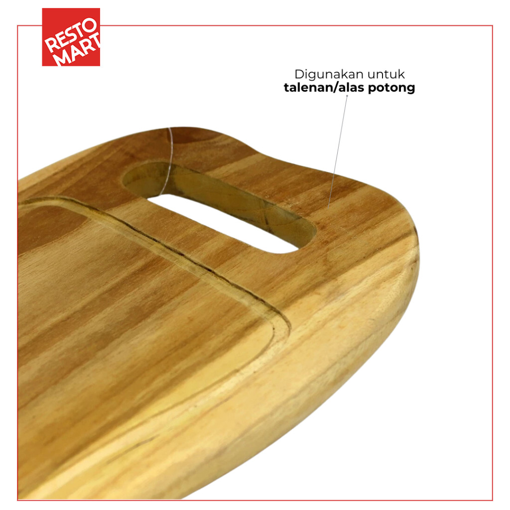 Talenan Kayu Jati / Wooden Wave Board Large RESTOMART Kayu Jati (0888079) (F0) - Image 3