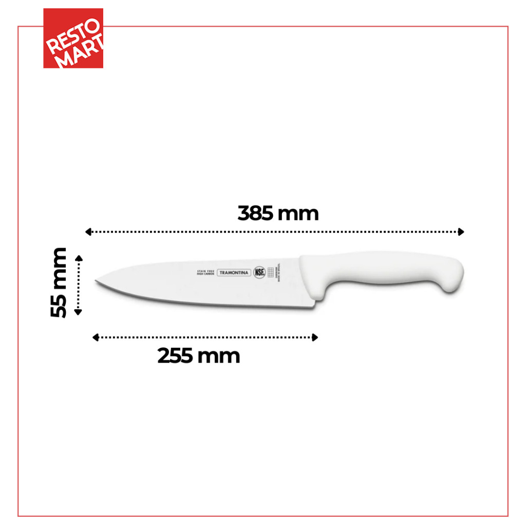 Pisau Daging / Pisau Dapur 25.4 cm / Meat Knife 10" Professional TRAMONTINA (1511563) (F5) - Image 2