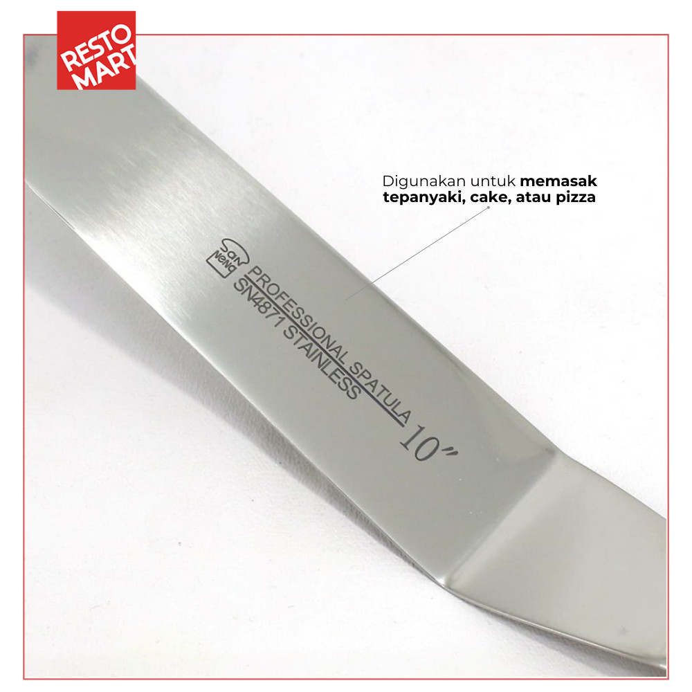 Sutil 25.4 cm/ Bend Spatula Plastic Handle 10" SANNENG Stainless(2716163) (F0) - Image 3