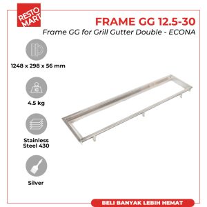 Frame Grill Gutter untuk Grill Gutter Double ECONA FRAME GG 12.5 30 Stainless (0169339)(F0)
