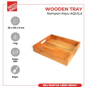 Wooden tray / Nampan Kayu AQUILA Jati (0888157) (F4)