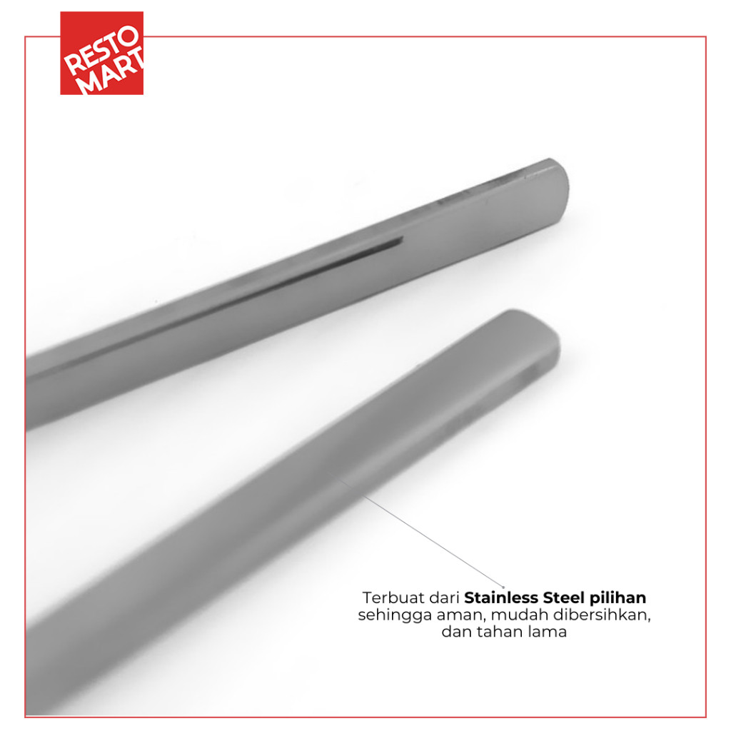 Korean Chopstick / Sumpit Stainless Korea Polos RESTOMART Stainless Steel (1516188) (F8) - Image 4