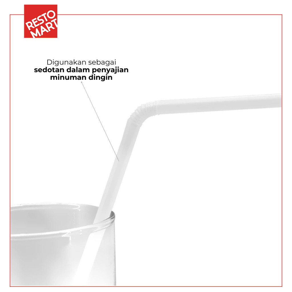Sedotan Plastik / Sedotan Saka Flex W 100 RESTOMART (1809004) (F0) - Image 3