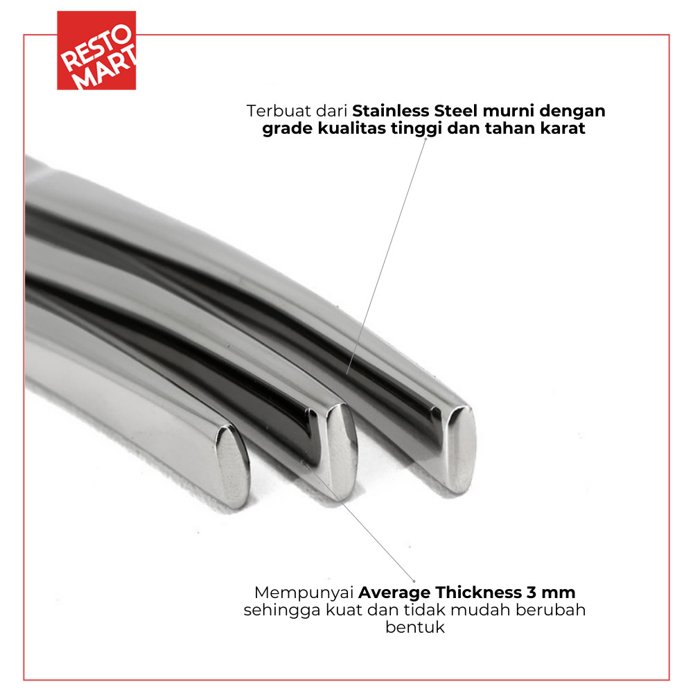 Pisau Makan / Pisau Stainless / Dessert Knife Vechio 3 pcs (Standing) SERENA Stainless (2116044) (F0) - Image 4