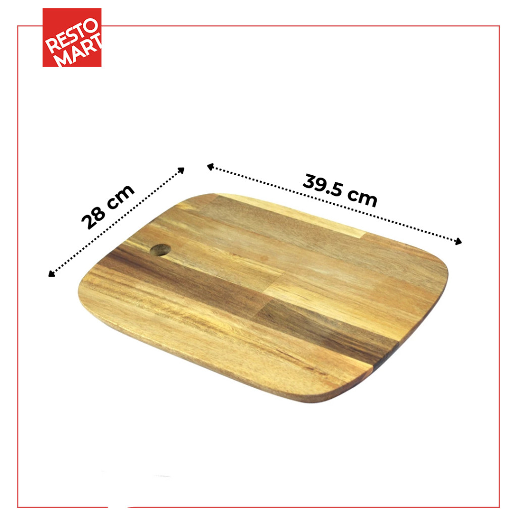 Wooden Cutting Board / Talenan Kayu / Talenan 280 x 395 x 18 mm RESTOMART (0888134)(F0) - Image 2