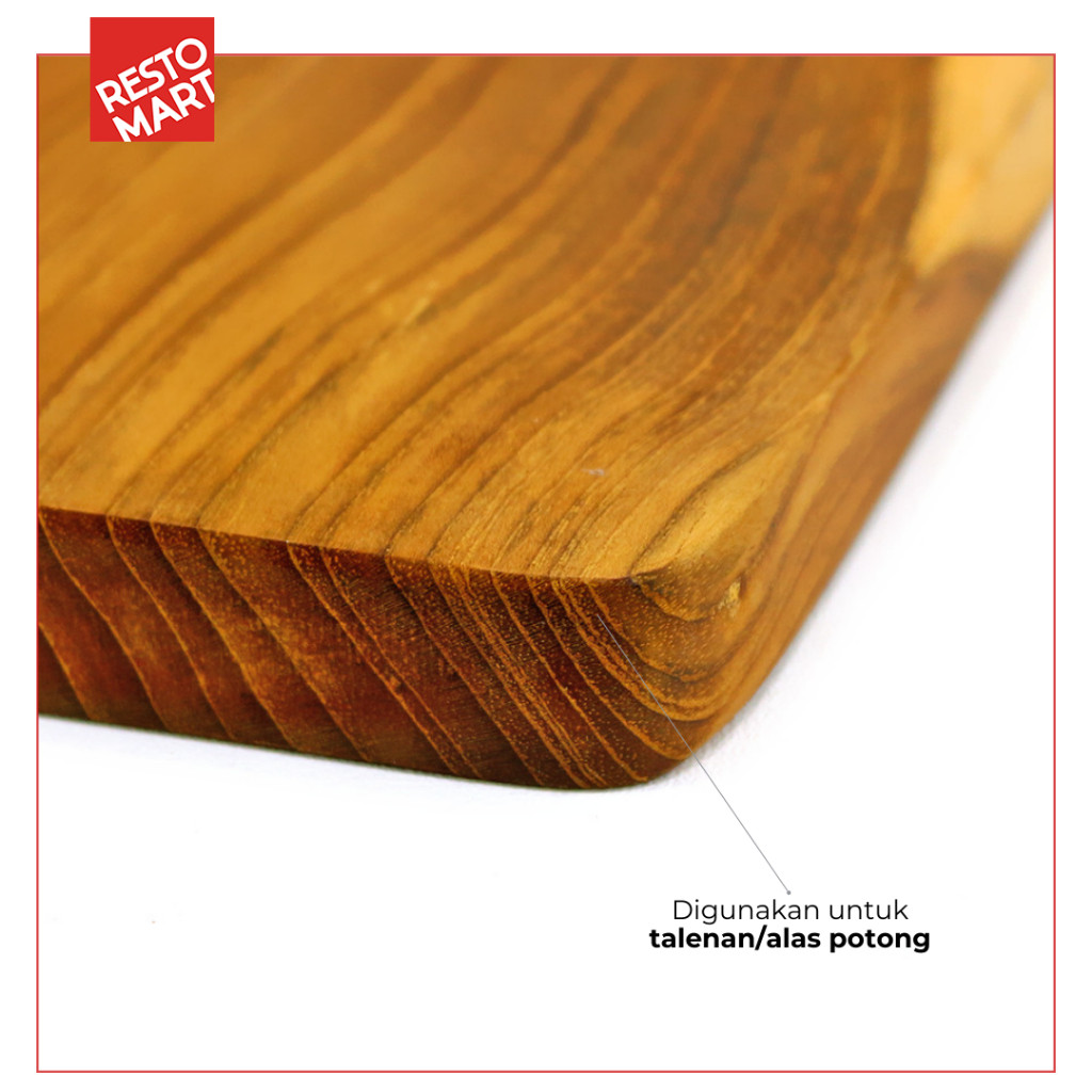 Talenan Kayu Jati / Wooden Board With Handle RESTOMART Kayu Jati (0888078) (F0) - Image 3