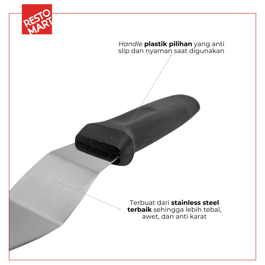 Sutil 25.4 cm / Spatula Angled 10" RESTOMART Stainless Steel (0611097) (F5) - Image 4