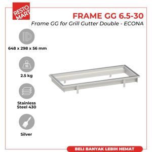 Frame GG for Grill Gutter Double ECONA FRAME GG 6.5 30 Stainless (0169340)(F2)