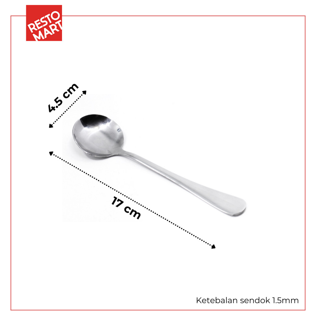 Soup Spoon / Sendok Sup 6 pcs AQUILA ECO Stainless (0914164) - Image 2