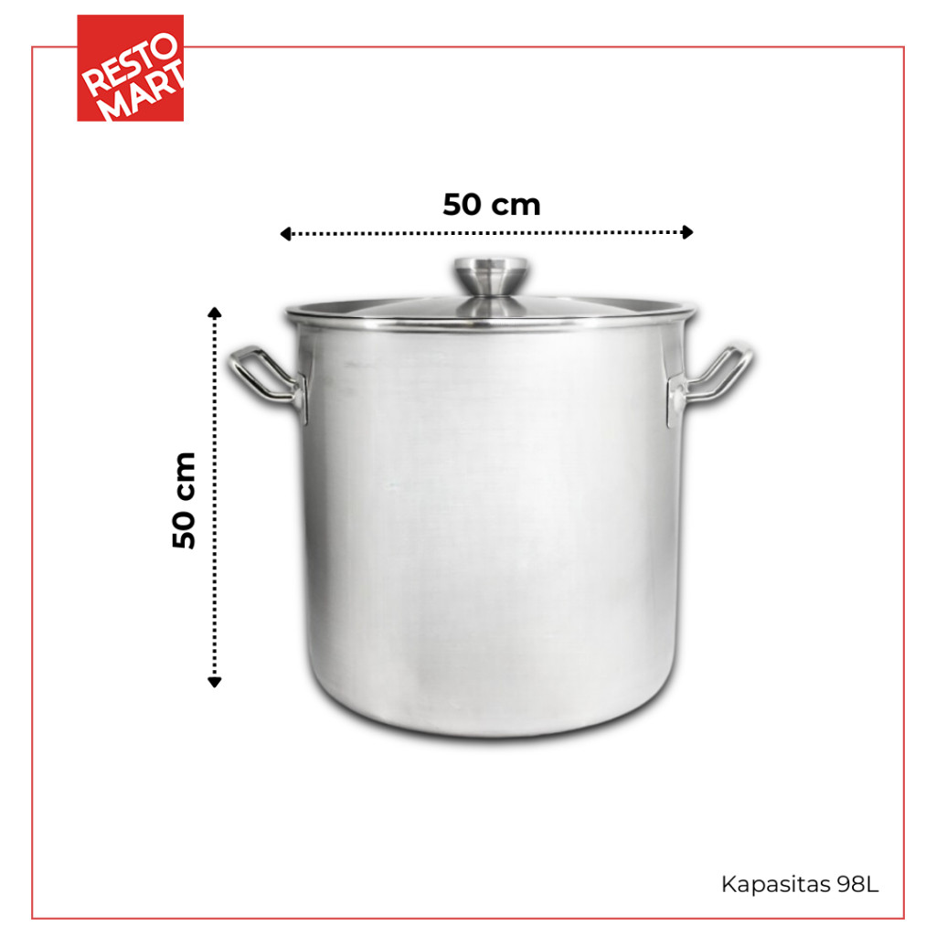 Stock Pot 50 / Panci 50 x 50 cm AQUILA Stainless 304 (0319099)(F4) - Image 2