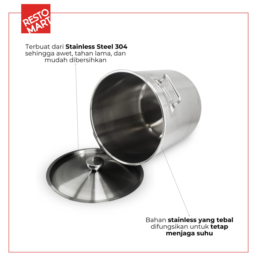 Stock Pot 50 / Panci 50 x 50 cm AQUILA Stainless 304 (0319099)(F4) - Image 5