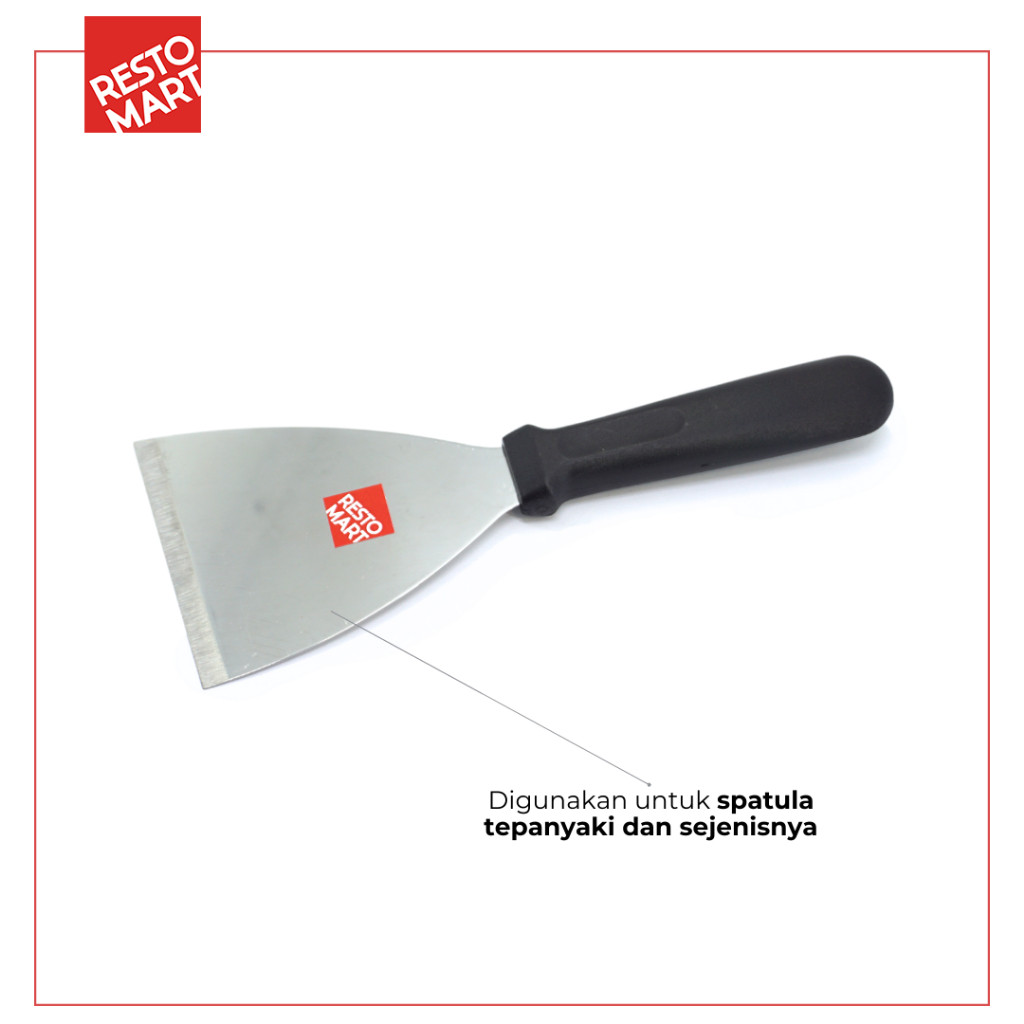 Spatula / Scrapper Gagang Kayu / Stiff Scrapper RESTOMART Kayu (2716105) (F9) - Image 4