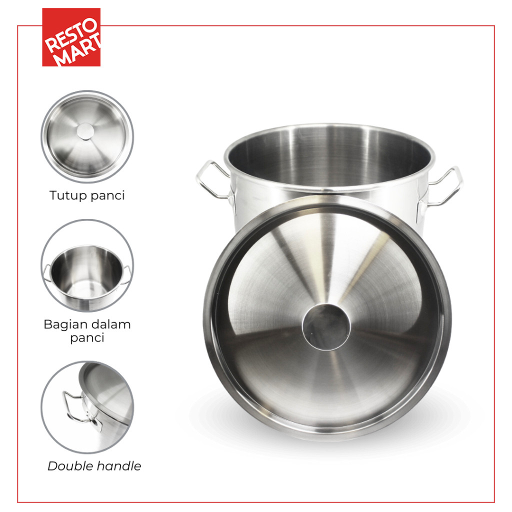 Stock Pot 50 / Panci 50 x 50 cm AQUILA Stainless 304 (0319099)(F4) - Image 3