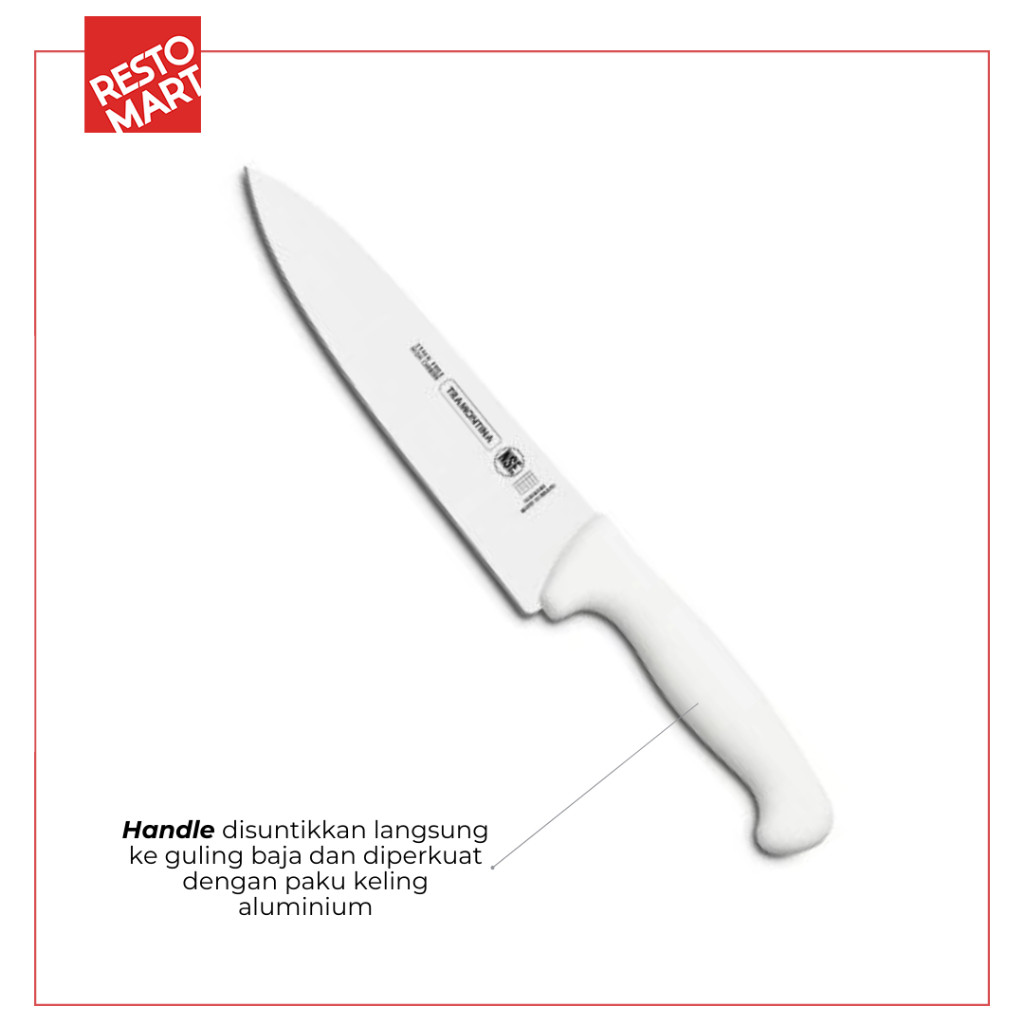 Pisau Daging / Pisau Dapur 25.4 cm / Meat Knife 10" Professional TRAMONTINA (1511567) (F11) - Image 4