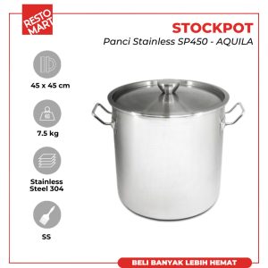 Stock Pot 45 / Panci 45 x 45 cm AQUILA Stainless 304 (0319097)(F7)