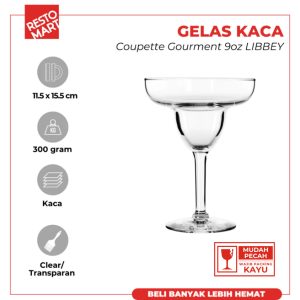 Gelas Cocktail 266 ml / Gelas Coupette Gourment 9 oz LIBBEY Kaca (2063028) (F8)