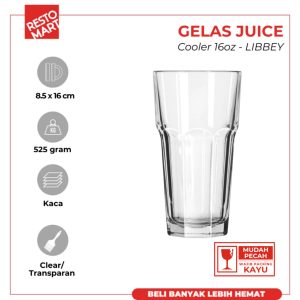 Glass Cooler / Gelas Cooler 16 oz LIBBEY Kaca (2063052) (F11)