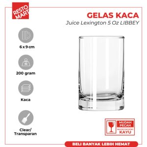 Gelas Kaca / Gelas Jus 147 ml / Juice Lexington 5 oz LIBBEY Kaca (2063027) (F7)