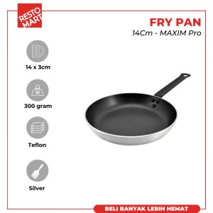 Fry Pan / Teflon Anti Lengket 14 cm MAXIM PRO Bakelite Handle (1091784)(F6)