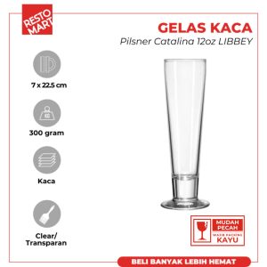 Gelas Pilsner Catalina 12 oz / Gelas Kaca 354 ml LIBBEY Kaca (2063014) (F3)