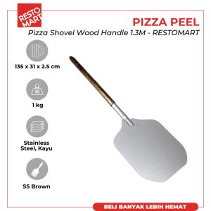 Pizza Peel / Pizza Shovel Wood Handle 135 cm RESTOMART Kayu (0616105)(F3)