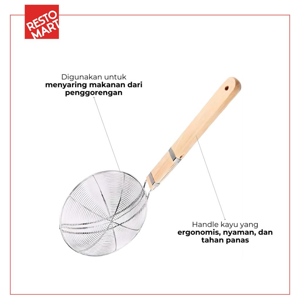 Saringan Minyak / Peniris / Wire Skimmer 29.8 cm SUBRON Stainless (2218084)(F1) - Image 3